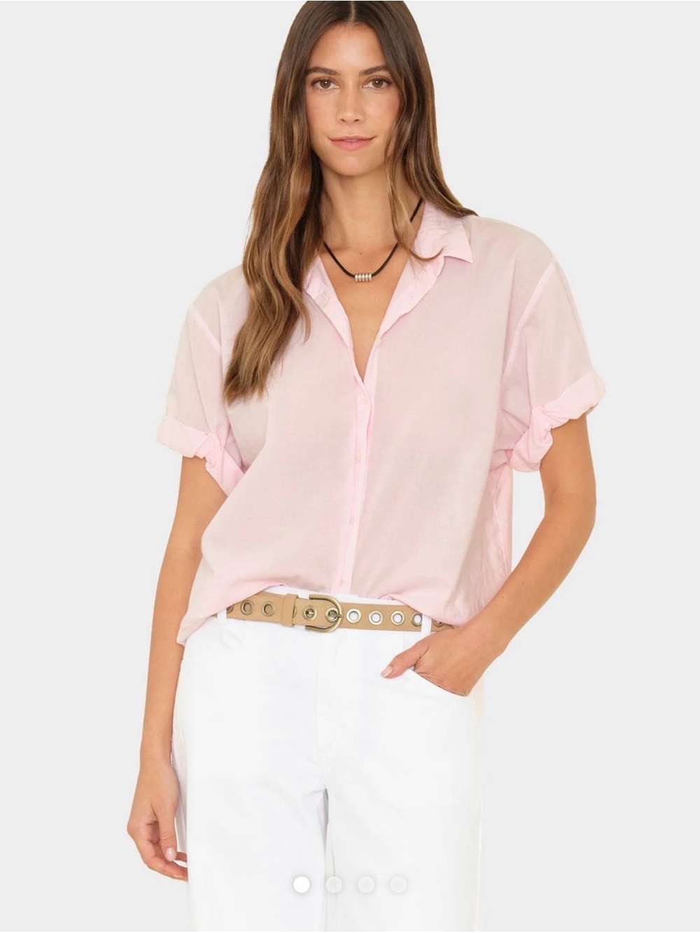 XiRENA Channing Shirt Pink 100% Cotton Button Down